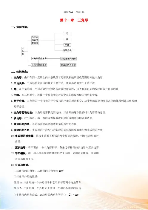 八年级数学上册 期末复习知识点 新人教版