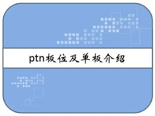 ptn板位及单板介绍 PPT
