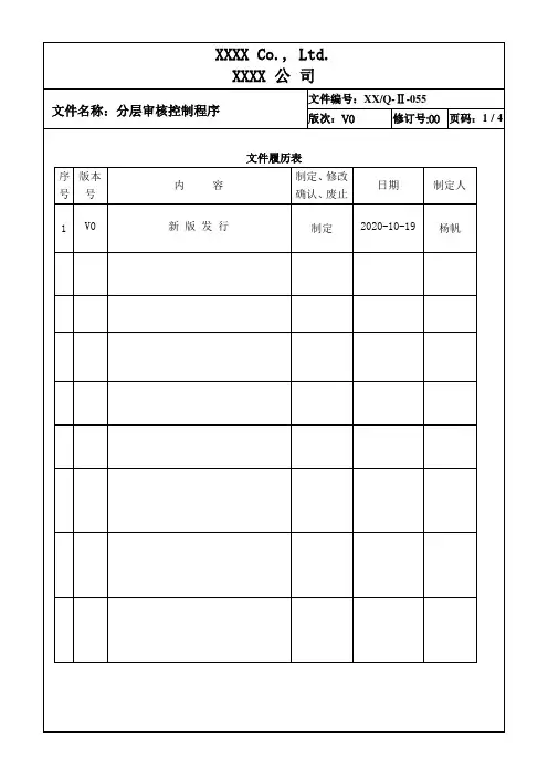 分层审核控制程序