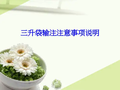 三升袋输注注意事项说明
