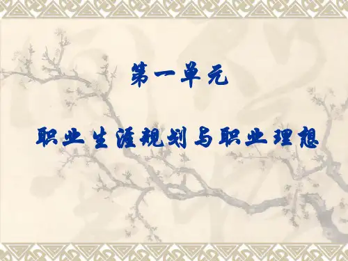 第一课面向未来的职业生涯规划.pptx