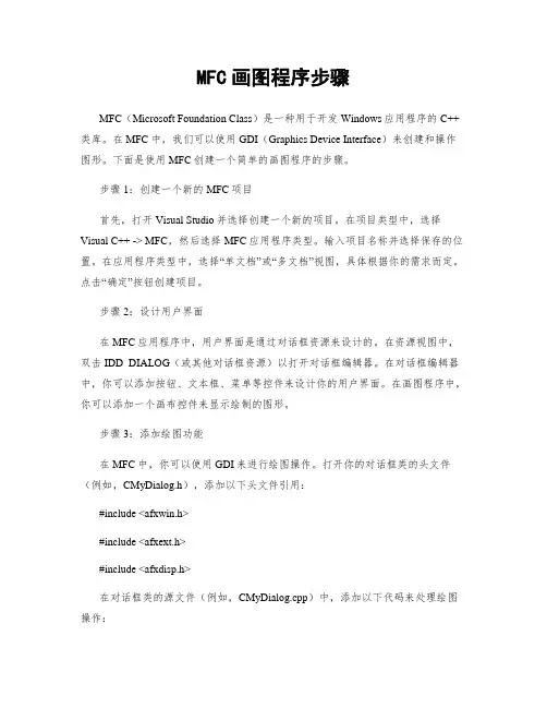 MFC画图程序步骤