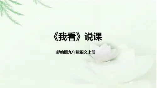 第6课《我看》说课课件(共23张ppt)++2022-2023学年部编版语文九年级上册