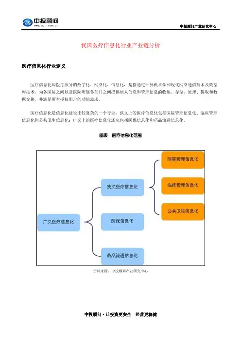 我国医疗信息化行业产业链分析