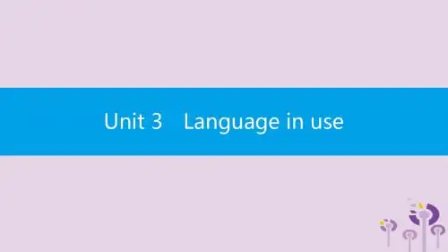 九年级英语下册 Module 1 Travel Unit 3 Language in 
