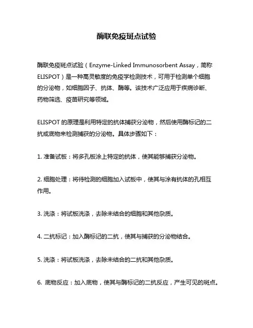 酶联免疫斑点试验