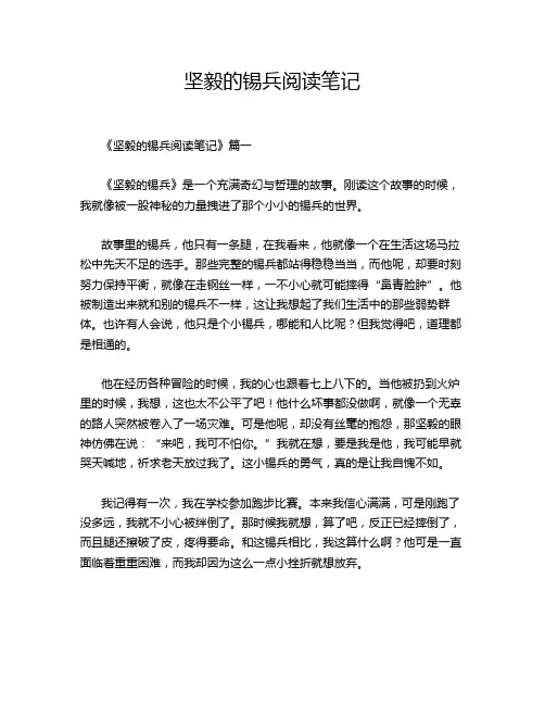 坚毅的锡兵阅读笔记