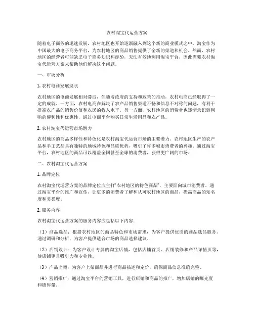 农村淘宝代运营方案