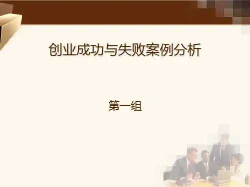 创业案例解析成功与失败案例分析ppt课件