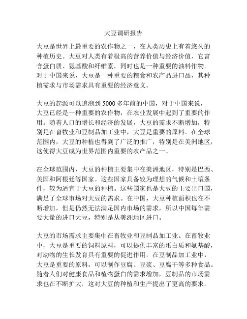 大豆调研报告