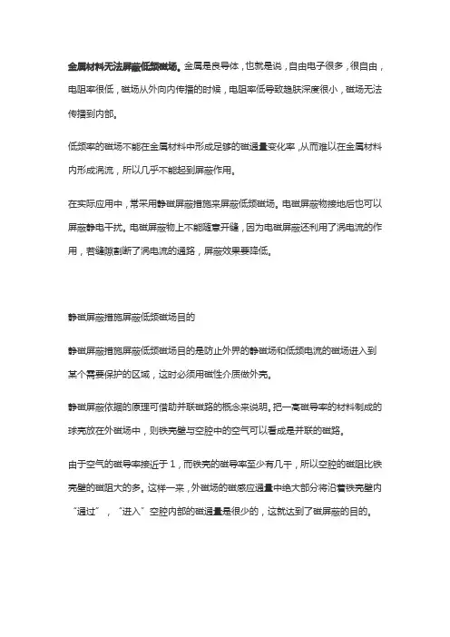 金属材料可以屏蔽低频磁场吗