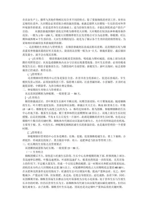 烟草栽培