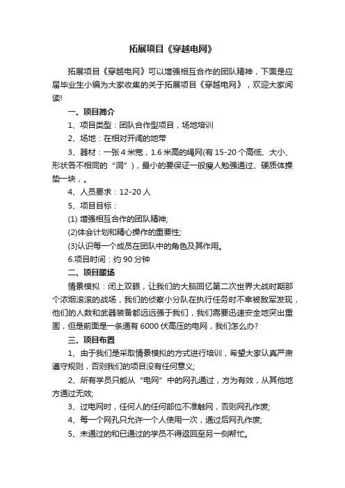 拓展项目《穿越电网》