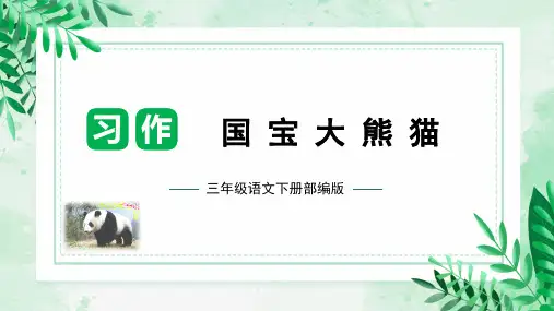 第七单元 习作：国宝大熊猫(课件)三年级语文下册单元作文(部编版)
