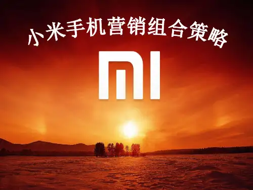 小米手机营销组合策略