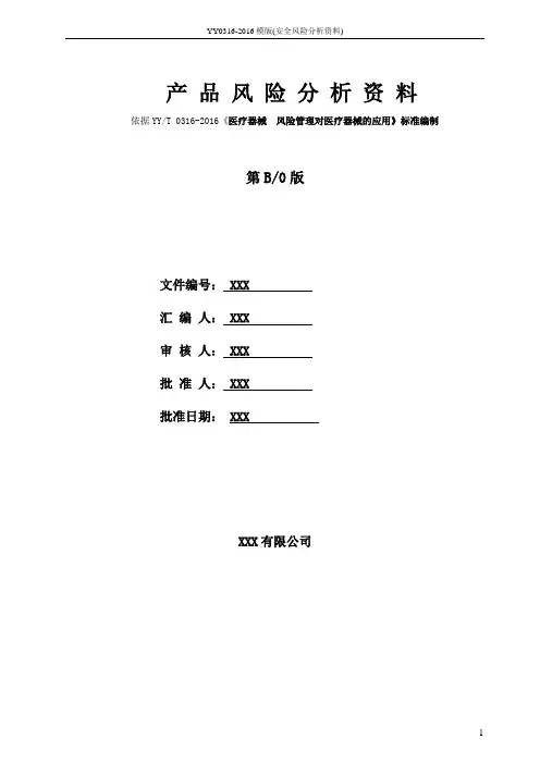 YY0316-2016模版(安全风险分析资料)