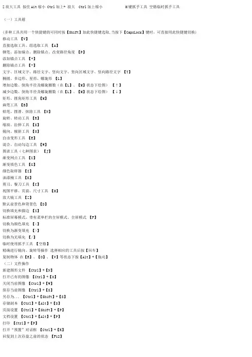 AI快捷键_所有快捷键_完整版_3
