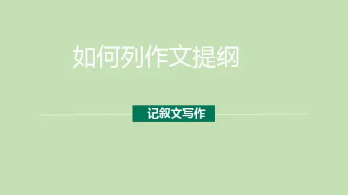 2025年中考语文作文辅导讲解13——列写提纲