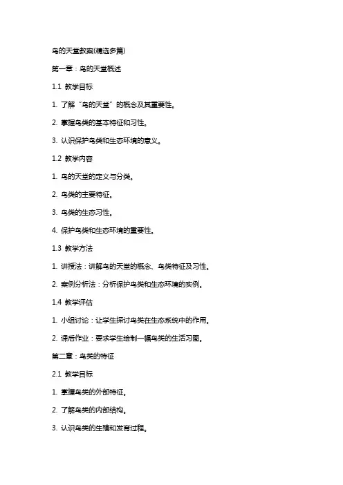 鸟的天堂教案(多篇)