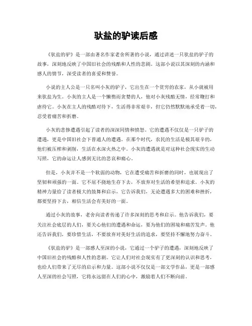 驮盐的驴读后感