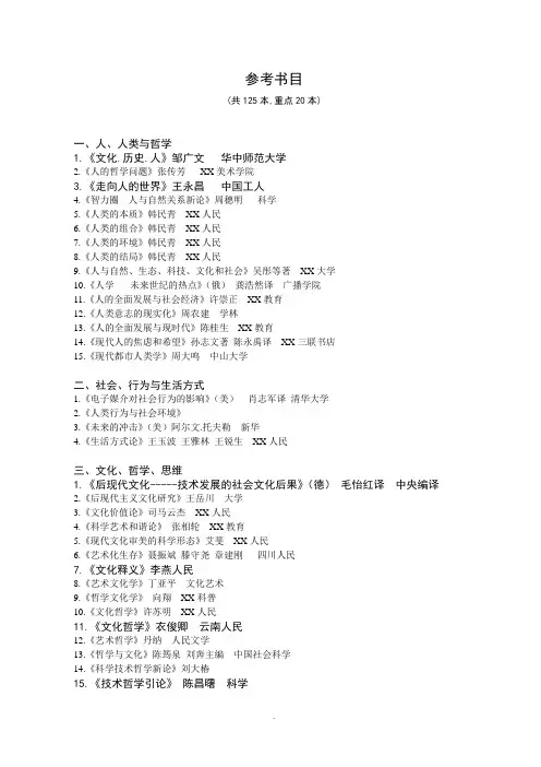 工业设计学生应该读及课外书籍