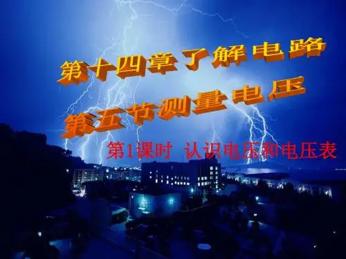 沪科版物理九年级全一册14.5测量电压 课件(共19张PPT)