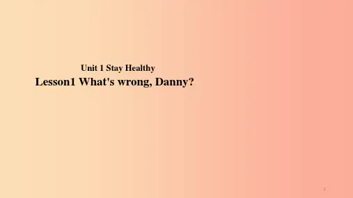 九年级英语上册 Unit 1 Stay Healthy Lesson 1 What’s Wrong,