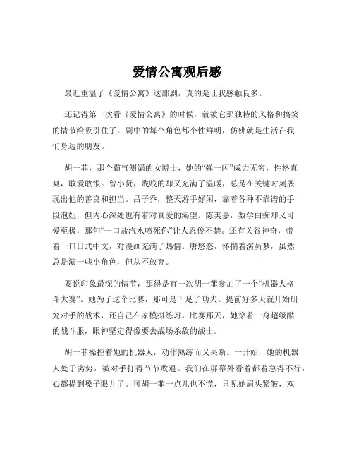爱情公寓观后感