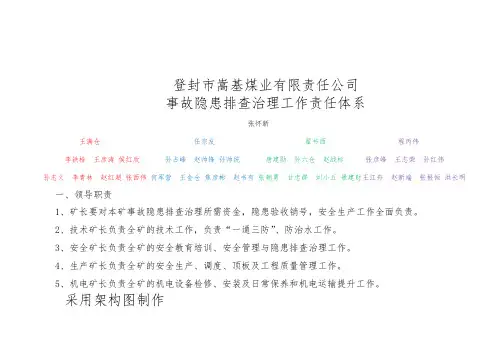 事故隐患排查治理工作责任体系