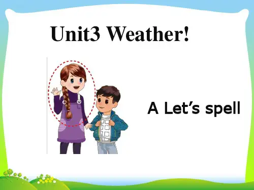 pep新版四年级英语下册Unit3_weather_A_let's_spell课件