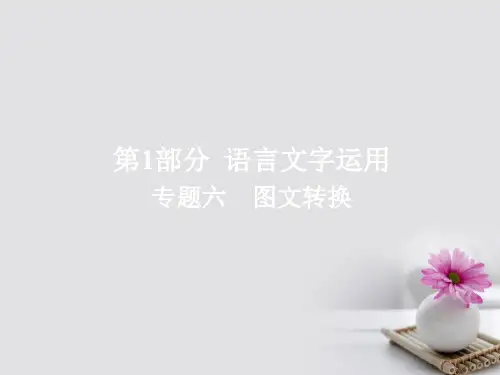 2018版高考语文一轮总复习专题六图文转换课件