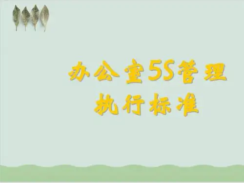 办公室5S管理执行标准PPT课件( 35页)