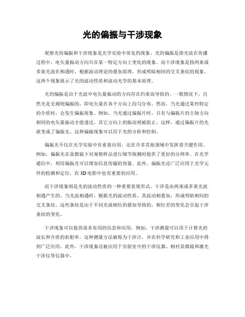 光的偏振与干涉现象