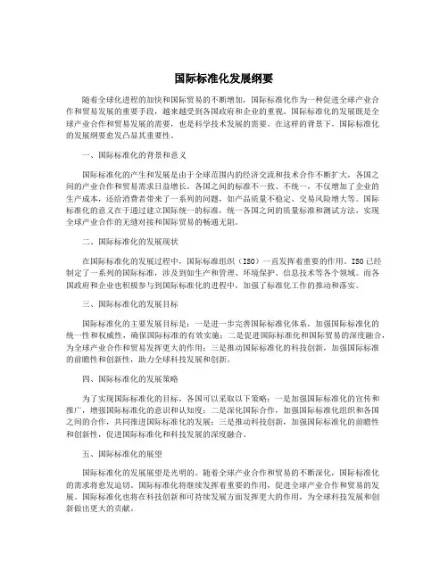 国际标准化发展纲要