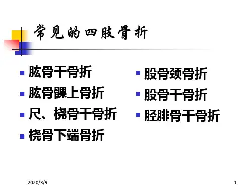 常见的四肢骨折-精品医学课件