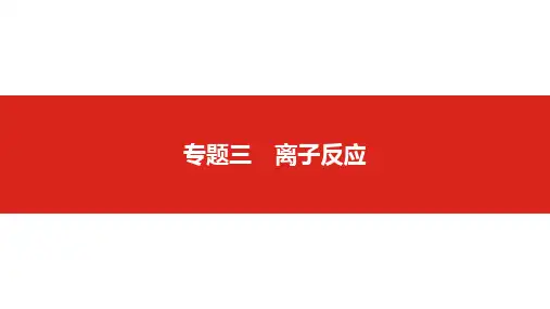 2019版高考化学一轮复习精品课件：专题三  离子反应(共95张PPT)