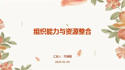 组织能力与资源整合