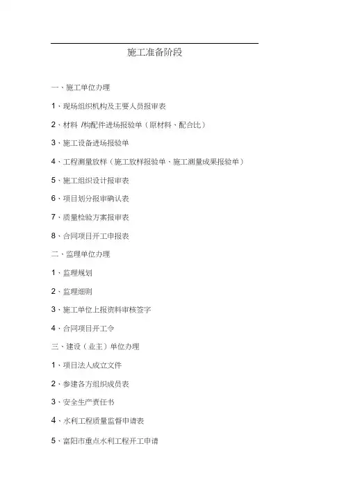 水利工程施工资料表格及报审表_2