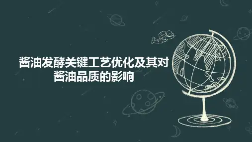 酱油发酵关键工艺优化及其对酱油品质的影响
