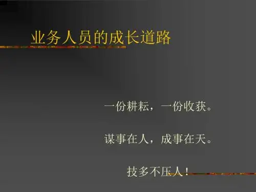 业务人员的成长道路(ppt36张)