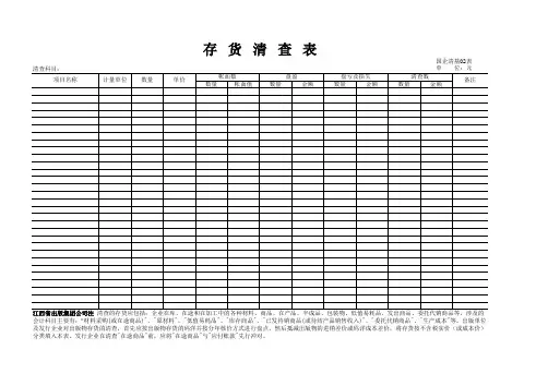 存货清查表