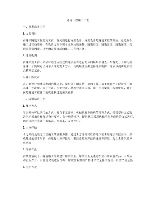 隧道工程施工工艺