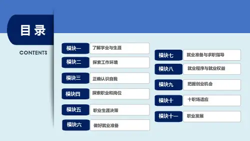 职业发展与就业指导全书课件完整版ppt全套教学教程最全电子教案电子讲义最新