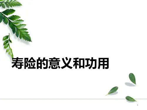 人生七张保单PPT课件
