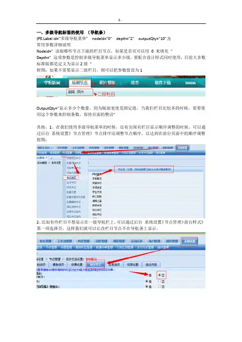 常用标签参数使用
