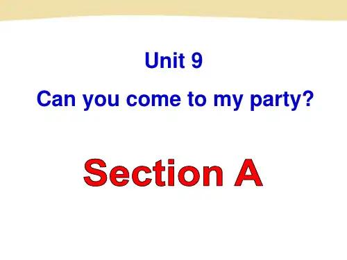 2013 unit9  Can you come to my party 全单元课件