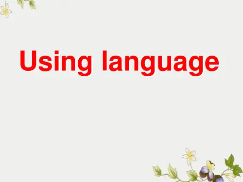 精选高中课标8Unit3Using language(共16张PPT)公开PPT课件
