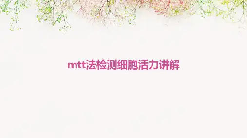 MTT法检测细胞活力讲解