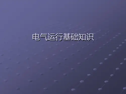 绪论电气运行基础知识PPT课件