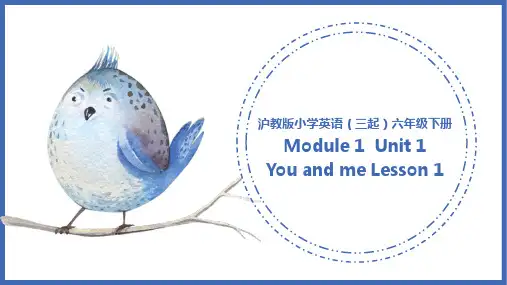 小学英语沪教版六年级下册《M1U1You and me第一课时》课件
